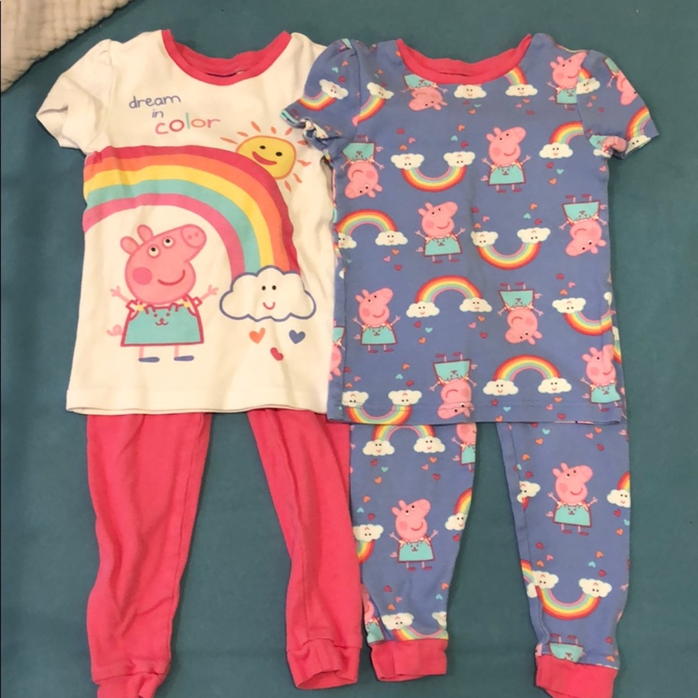 Peppa Pig rainbow PJ set
